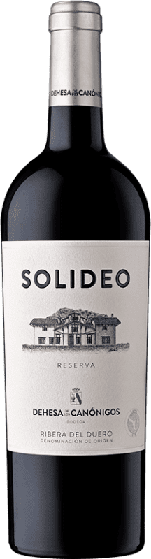 38,95 € | Vino Tinto Dehesa de los Canónigos Solideo 24 Meses Reserva D.O. Ribera del Duero Castilla y León España Tempranillo, Cabernet Sauvignon, Albillo 75 cl