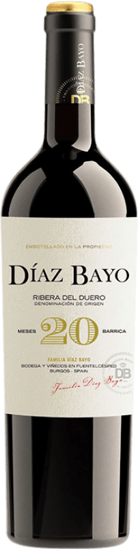 31,95 € | Vinho tinto Díaz Bayo Nuestro 20 Meses Crianza D.O. Ribera del Duero Castela e Leão Espanha Tempranillo 75 cl