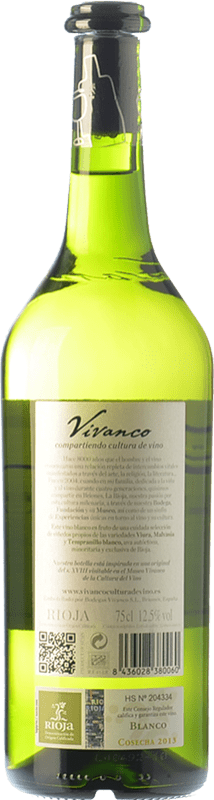 8,95 € Free Shipping | White wine Vivanco D.O.Ca. Rioja The Rioja Spain Viura, Malvasía, Tempranillo White Bottle 75 cl
