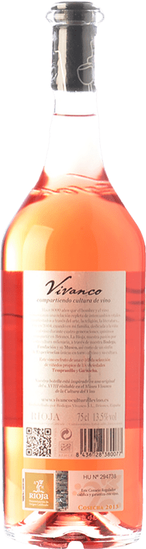 5,95 € Free Shipping | Rosé wine Vivanco D.O.Ca. Rioja The Rioja Spain Tempranillo, Grenache Bottle 75 cl