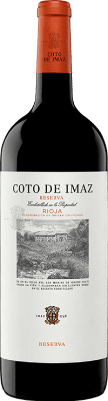 28,95 € | Vinho tinto Coto de Rioja Coto de Imaz Reserva D.O.Ca. Rioja La Rioja Espanha Tempranillo Garrafa Magnum 1,5 L