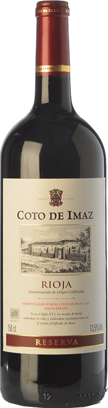 28,95 € | Vino tinto Coto de Rioja Coto de Imaz Reserva D.O.Ca. Rioja La Rioja España Tempranillo Botella Magnum 1,5 L