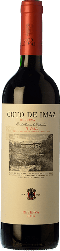 9,95 € Kostenloser Versand | Rotwein Coto de Rioja Coto de Imaz Reserve — Gereift D.O.Ca. Rioja Medium-Flasche 50 cl