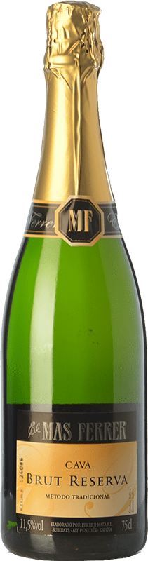 Envoi gratuit | Blanc mousseux El Mas Ferrer Brut Réserve D.O. Cava Catalogne Espagne Macabeo, Xarel·lo, Parellada 75 cl