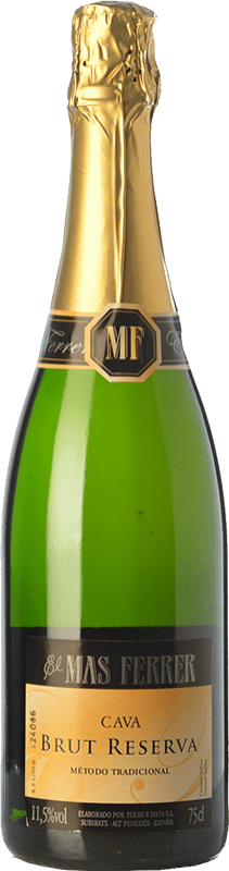 Envoi gratuit | Vin Mousseux Blanc El Mas Ferrer Brut Réserve D.O. Cava Catalogne Espagne Macabeo — Macabeu, Xarel·lo, Parellada 75 cl
