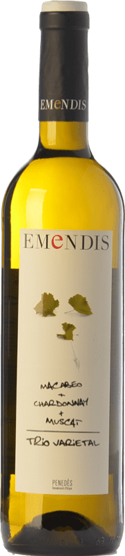 9,95 € | Vino blanco Emendis Trío D.O. Penedès Cataluña España Moscatel de Alejandría, Macabeo, Chardonnay 75 cl