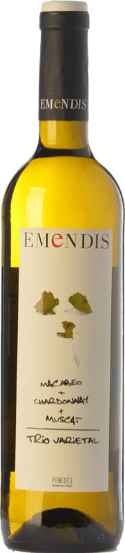 Free Shipping | White wine Emendis Trío D.O. Penedès Catalonia Spain Macabeo, Chardonnay, Muscat 75 cl