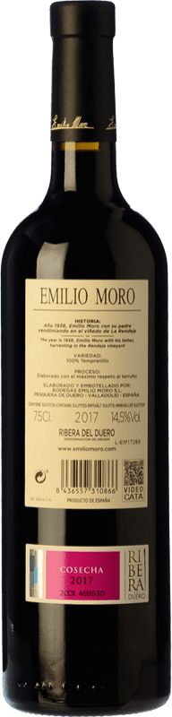 19,95 € Envío gratis | Vino tinto Emilio Moro Crianza D.O. Ribera del Duero Castilla y León España Tempranillo Botella 75 cl
