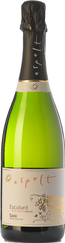 10,95 € Free Shipping | White sparkling Espelt Escuturit Brut Nature Reserva D.O. Cava Catalonia Spain Macabeo, Xarel·lo, Chardonnay Bottle 75 cl