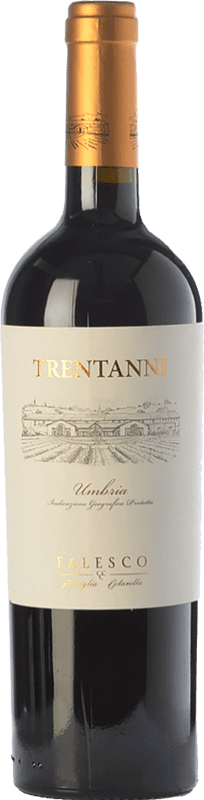 16,95 € Free Shipping | Red wine Falesco Trentanni I.G.T. Umbria Umbria Italy Merlot, Sangiovese Bottle 75 cl