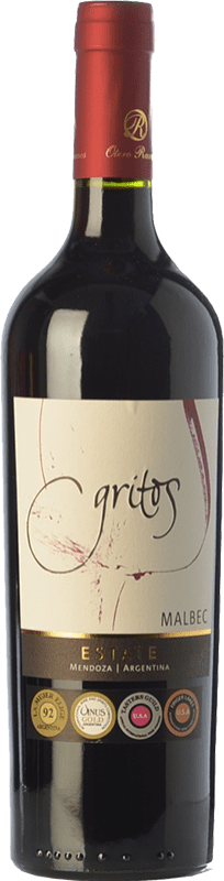 23,95 € Free Shipping | Red wine Otero Ramos Gritos Estate Joven I.G. Mendoza Mendoza Argentina Malbec Bottle 75 cl