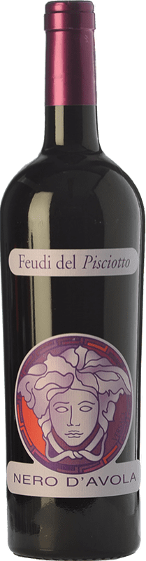19,95 € Free Shipping | Red wine Feudi del Pisciotto Versace I.G.T. Terre Siciliane Sicily Italy Nero d'Avola Bottle 75 cl