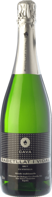 6,95 € | 白スパークリングワイン Ca N'Estella Rabetllat i Vidal Brut D.O. Cava カタロニア スペイン Macabeo, Xarel·lo 75 cl