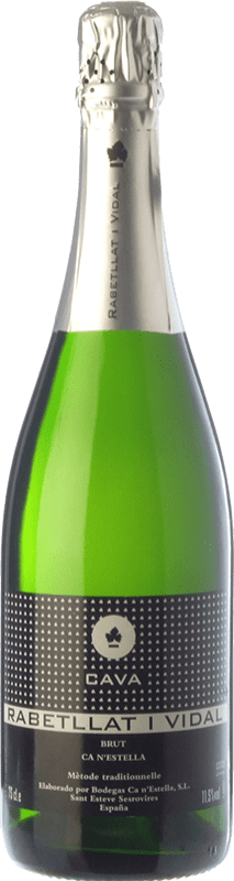 6,95 € 送料無料 | 白スパークリングワイン Ca N'Estella Rabetllat i Vidal Brut D.O. Cava