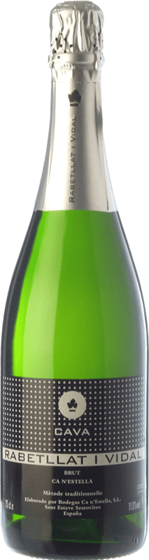 5,95 € | Weißer Sekt Ca N'Estella Rabetllat i Vidal Brut — Herb D.O. Cava Katalonien Spanien Macabeo, Xarel·lo 75 cl