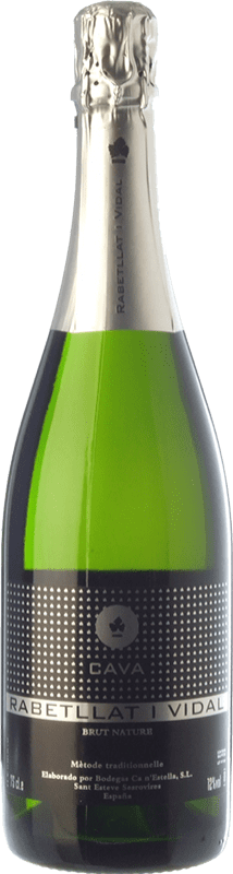 8,95 € | Espumante Branco Ca N'Estella Rabetllat i Vidal Brut Nature — Bruto Natural Reserva D.O. Cava Catalunha Espanha Macabeo, Xarel·lo, Chardonnay 75 cl