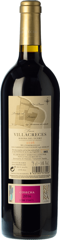 25,95 € Free Shipping | Red wine Finca Villacreces Crianza D.O. Ribera del Duero Castilla y León Spain Tempranillo, Merlot, Cabernet Sauvignon Bottle 75 cl