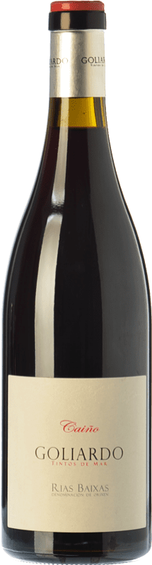 31,95 € Free Shipping | Red wine Forjas del Salnés Goliardo Caiño Crianza D.O. Rías Baixas Galicia Spain Caíño Black Bottle 75 cl