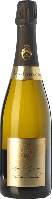 送料無料 | 白のスパークリングワイン Fratelli Berlucchi 25 Brut — ブリュット D.O.C.G. Franciacorta ロンバルディア イタリア Chardonnay — シャルドネ, Pinot Blanc — ピノ・ブラン 75 cl