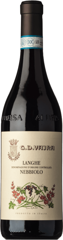 25,95 € Free Shipping | Red wine G.D. Vajra D.O.C. Langhe Piemonte Italy Nebbiolo Bottle 75 cl