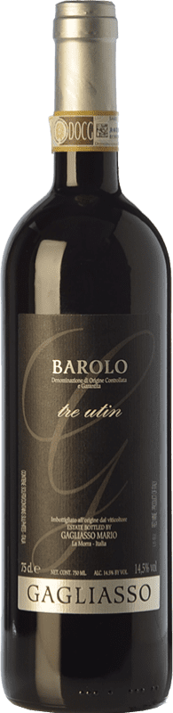 37,95 € Free Shipping | Red wine Gagliasso Tre Utin D.O.C.G. Barolo Piemonte Italy Nebbiolo Bottle 75 cl