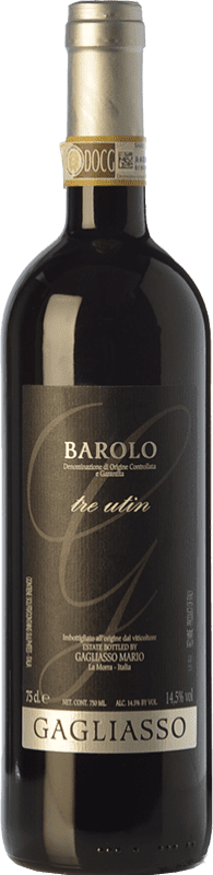 Бесплатная доставка | Красное вино Gagliasso Tre Utin D.O.C.G. Barolo Пьемонте Италия Nebbiolo — Неббиоло 75 cl