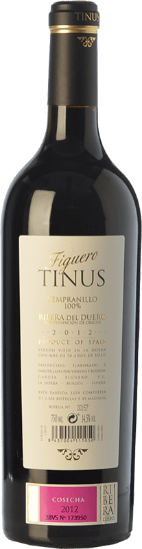 241,95 € Free Shipping | Red wine Figuero Tinus Reserva D.O. Ribera del Duero Castilla y León Spain Tempranillo Bottle 75 cl