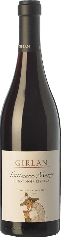 39,95 € Free Shipping | Red wine Girlan Pinot Nero Riserva Trattmann Mazon Reserva D.O.C. Alto Adige Trentino-Alto Adige Italy Pinot Black Bottle 75 cl