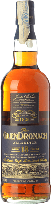 Kostenloser Versand | Whiskey Single Malt Glendronach Allardice Hochland Großbritannien 18 Jahre 70 cl