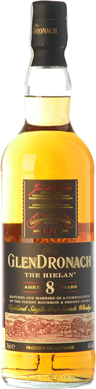 Envoi gratuit | Single Malt Whisky Glendronach 8 The Hielan Highlands Royaume-Uni 70 cl