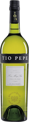 7,95 € Free Shipping | Fortified wine González Byass Tío Pepe Fino Muy Seco D.O. Manzanilla-Sanlúcar de Barrameda Andalusia Spain Palomino Fino Bottle 75 cl