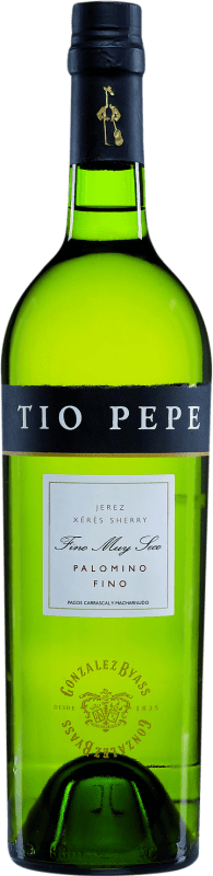 11,95 € Spedizione Gratuita | Vino fortificato González Byass Tío Pepe Fino Extra Secco D.O. Jerez-Xérès-Sherry