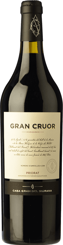 52,95 € | Red wine Gran del Siurana Gran Cruor Crianza 2010 D.O.Ca. Priorat Catalonia Spain Syrah, Carignan Bottle 75 cl