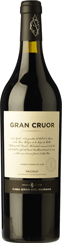 57,95 € | Vinho Tinto Gran del Siurana Gran Cruor Crianza D.O.Ca. Priorat Catalunha Espanha Syrah, Cariñena — Carignan 75 cl