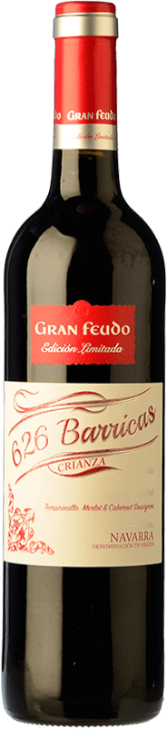 7,95 € Free Shipping | Red wine Gran Feudo Edición 626 Barricas Crianza D.O. Navarra Navarre Spain Tempranillo, Merlot, Cabernet Sauvignon Bottle 75 cl