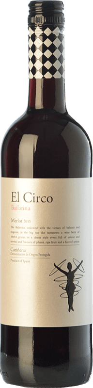 4,95 € Free Shipping | Red wine Grandes Vinos El Circo Bailarina Joven D.O. Cariñena Aragon Spain Merlot Bottle 75 cl