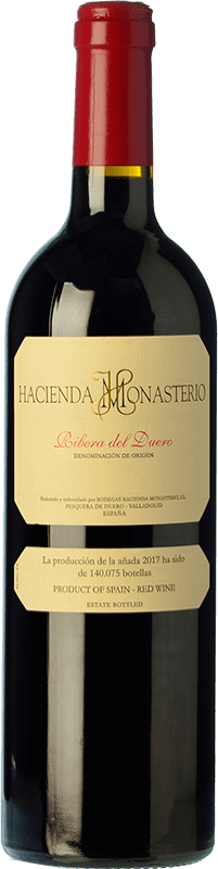 39,95 € | Vino Tinto Hacienda Monasterio Crianza D.O. Ribera del Duero Castilla y León España Tempranillo, Merlot, Cabernet Sauvignon Eco — Ecológico 75 cl