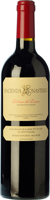 85,95 € | Vino tinto Hacienda Monasterio Crianza D.O. Ribera del Duero Castilla y León España Tempranillo, Merlot, Cabernet Sauvignon, Malbec Botella Magnum 1,5 L