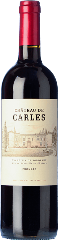 23,95 € | Rotwein Château de Carles Alterung A.O.C. Fronsac Bordeaux Frankreich Merlot, Cabernet Franc, Malbec 75 cl