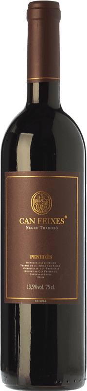 15,95 € Free Shipping | Red wine Huguet de Can Feixes Negre Tradició Crianza D.O. Penedès Catalonia Spain Tempranillo, Cabernet Sauvignon Bottle 75 cl