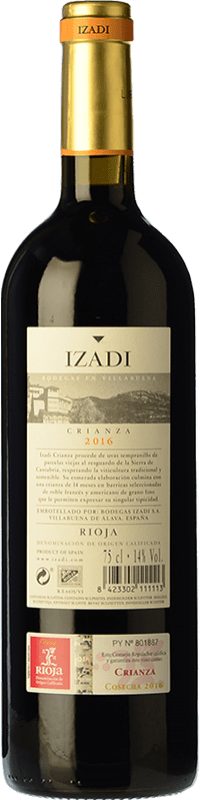 14,95 € Free Shipping | Red wine Izadi Crianza D.O.Ca. Rioja The Rioja Spain Tempranillo Jéroboam Bottle-Double Magnum 3 L