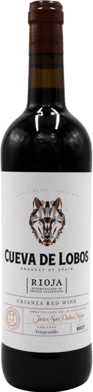 Бесплатная доставка | Красное вино Javier San Pedro Cueva de Lobos Crianza — Крианса D.O.Ca. Rioja Ла-Риоха Испания Tempranillo — Темпранильо 75 cl