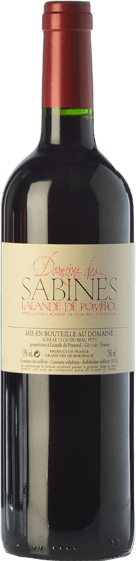 23,95 € | Красное вино Jean-Luc Thunevin Domaine des Sabines старения A.O.C. Lalande-de-Pomerol Бордо Франция Merlot, Cabernet Sauvignon, Cabernet Franc 75 cl