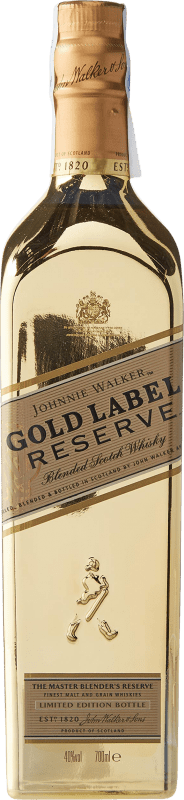 Envio grátis | Whisky Blended Johnnie Walker Gold Label Reserva Escócia Reino Unido 70 cl