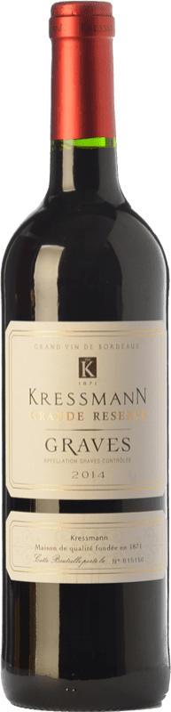 8,95 € | Красное вино Kressmann Rouge Гранд Резерв A.O.C. Graves Бордо Франция Merlot, Cabernet Sauvignon 75 cl