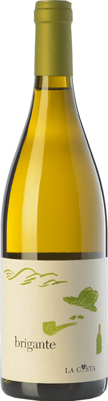 Envío gratis | Vino blanco La Costa Brigante Bianco I.G.T. Terre Lariane Lombardia Italia Chardonnay, Manzoni Blanco, Verdiso Ecológico 75 cl