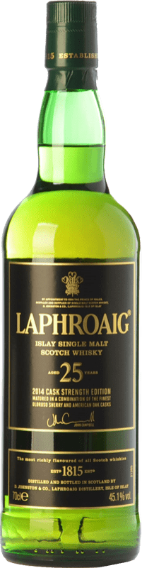 Free Shipping | Whisky Single Malt Laphroaig Cask Strength Islay United Kingdom 25 Years 70 cl