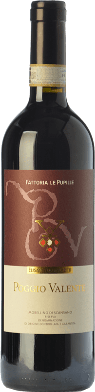 37,95 € Free Shipping | Red wine Le Pupille Poggio Valente D.O.C.G. Morellino di Scansano Tuscany Italy Merlot, Sangiovese Bottle 75 cl
