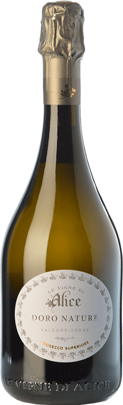 Envoi gratuit | Blanc mousseux Le Vigne di Alice Doro Brut Nature D.O.C.G. Prosecco di Conegliano-Valdobbiadene Trévise Italie Glera 75 cl