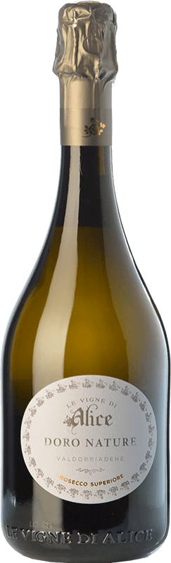 Envio grátis | Espumante Branco Le Vigne di Alice Doro Brut Nature — Bruto Natural D.O.C.G. Prosecco di Conegliano-Valdobbiadene Treviso Itália Glera 75 cl